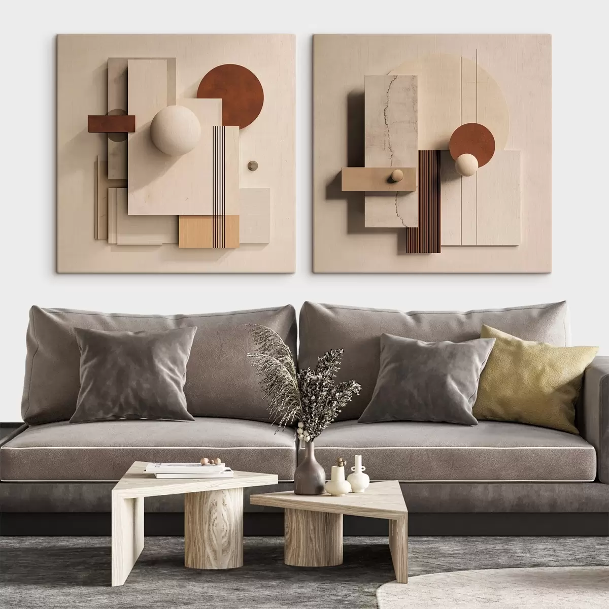  Schilderijen Geometrie en abstractie in minimalistische stijl m00743