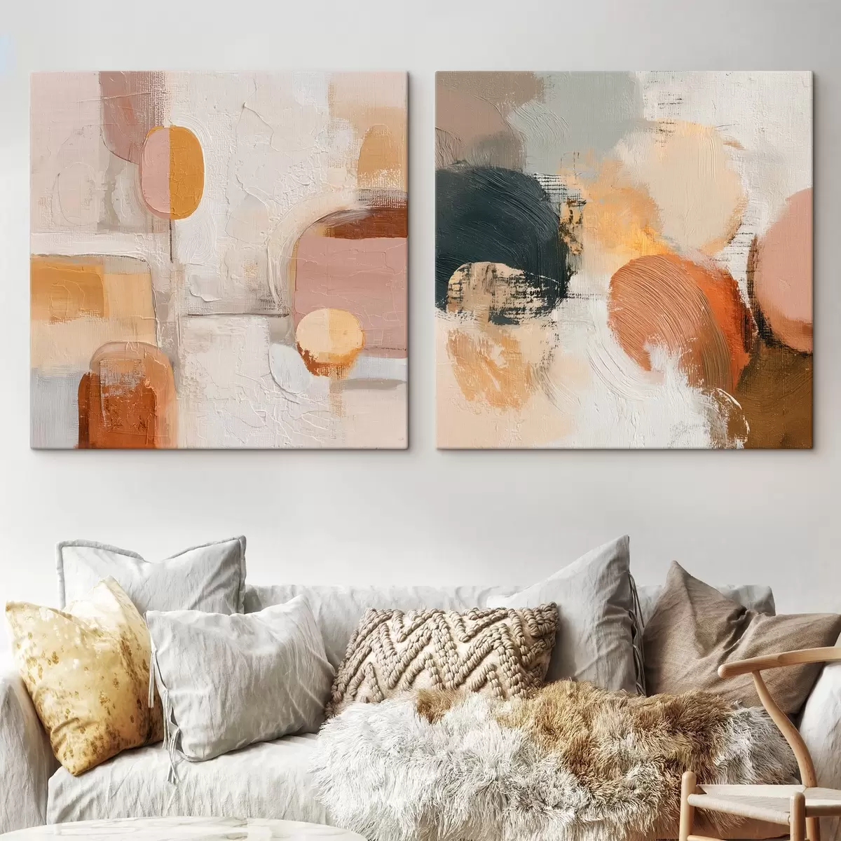  Schilderijen Geometrie van rust in abstracte stijl m00747
