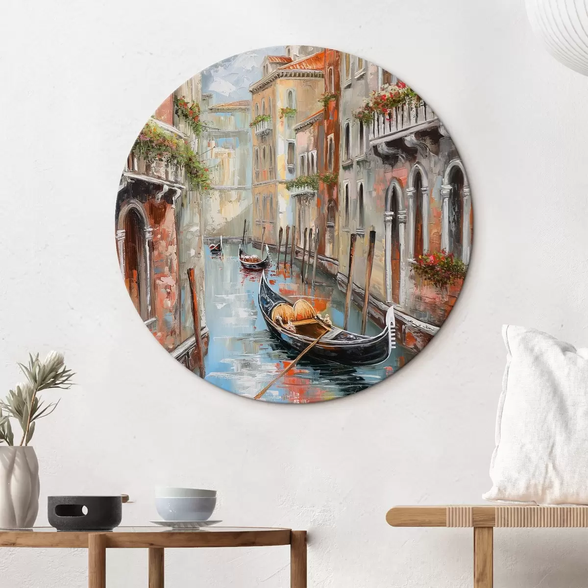 Ronde schilderijen Kanaal r46031