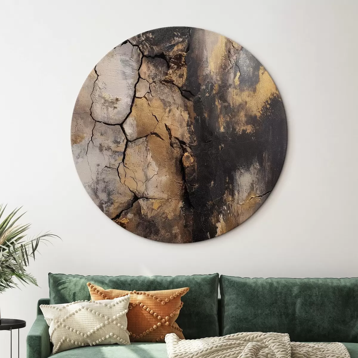 Ronde schilderijen Marmer r46036