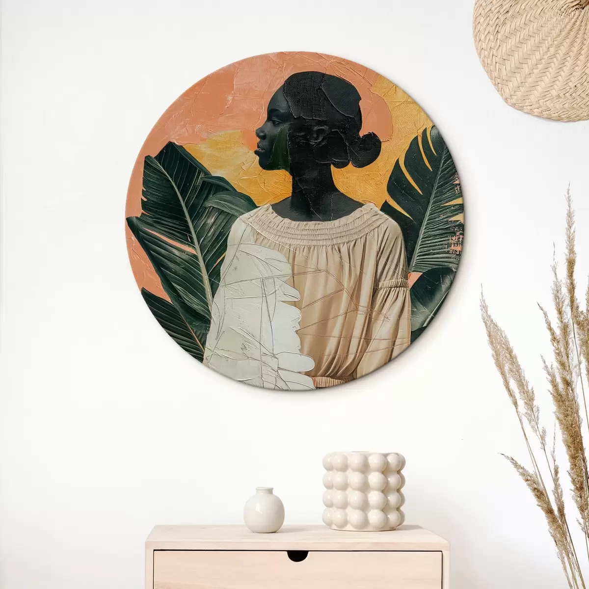 Ronde schilderijen Figuur r46041