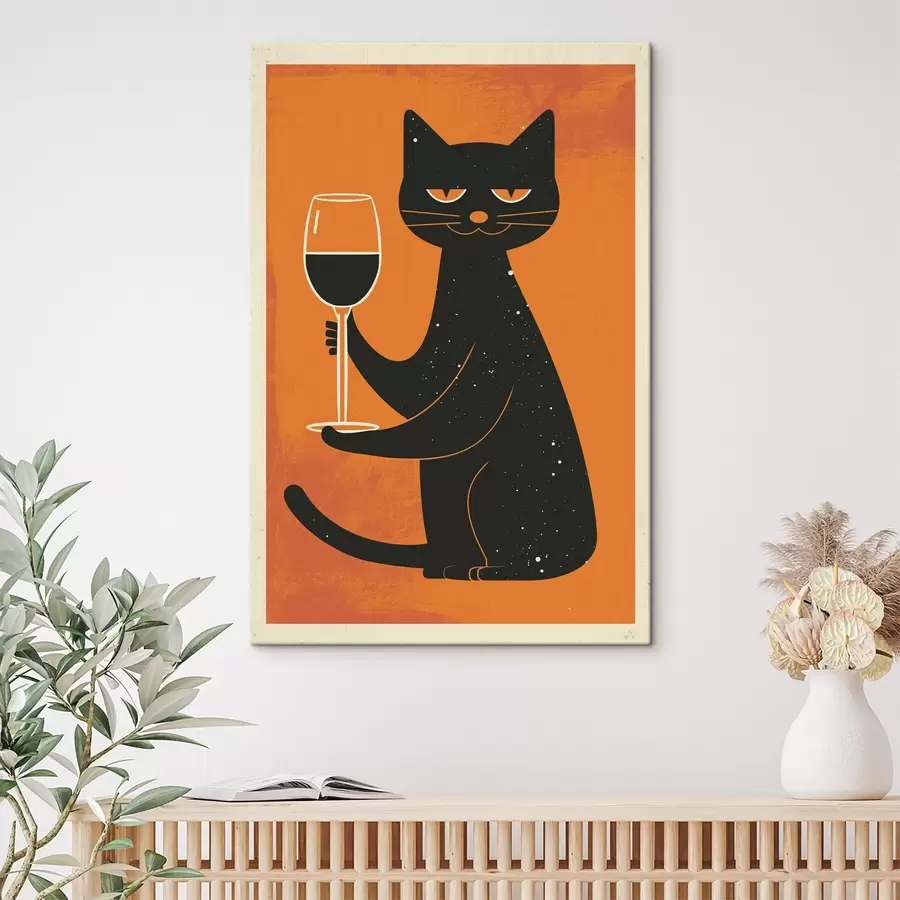  Schilderijen Kattenwijn s46046