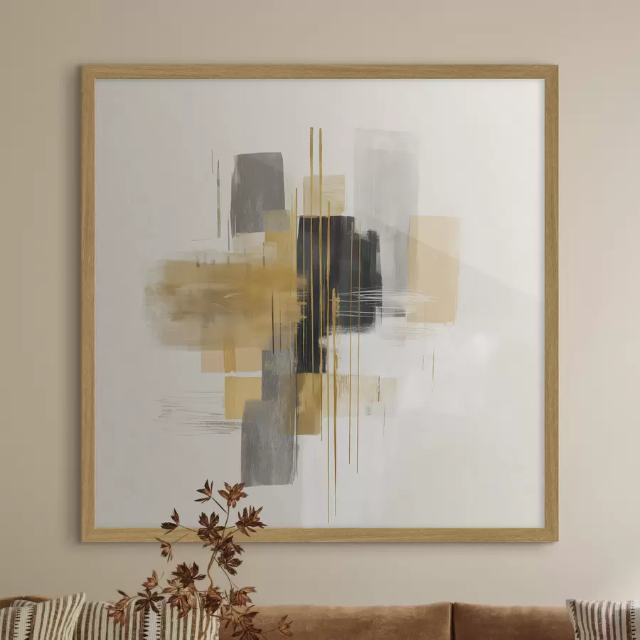 Fotobehang Verticale ruimtes in grafische abstractiestijl f45850