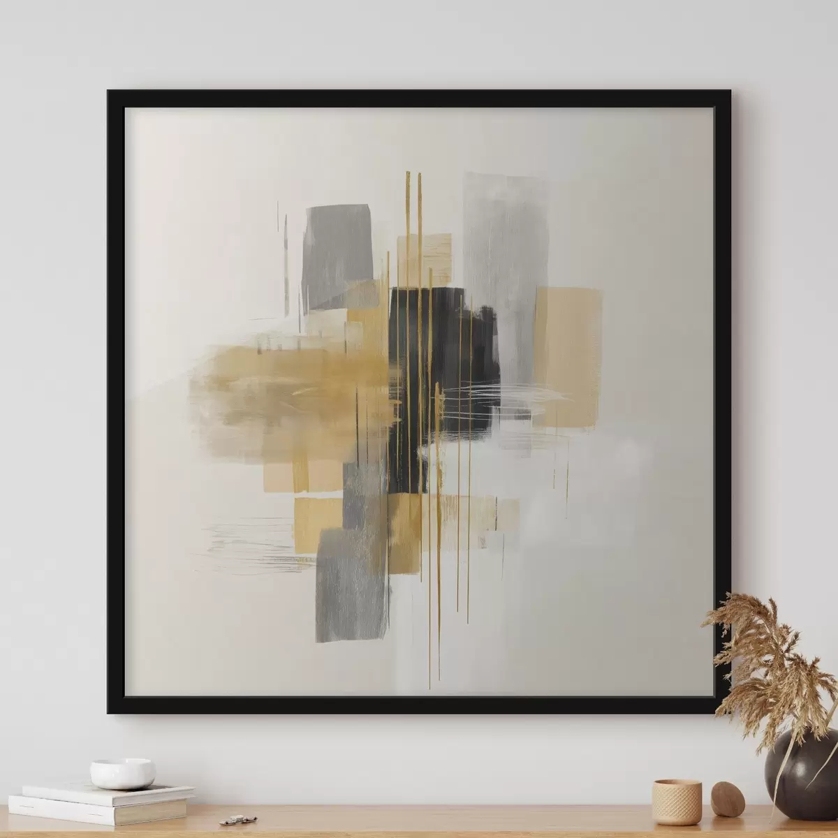 Poster Verticale ruimtes in grafische abstractiestijl f45850