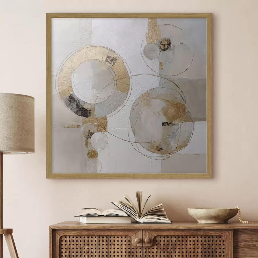 Fotobehang Cycliciteit van vormen in de moderne abstracte stijl f45851