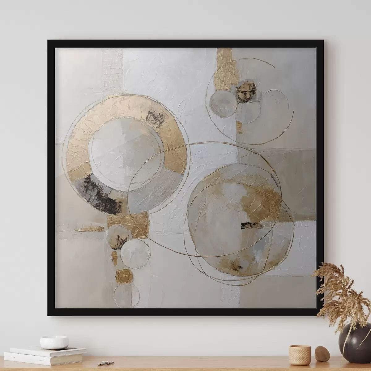 Poster Cycliciteit van vormen in de moderne abstracte stijl f45851