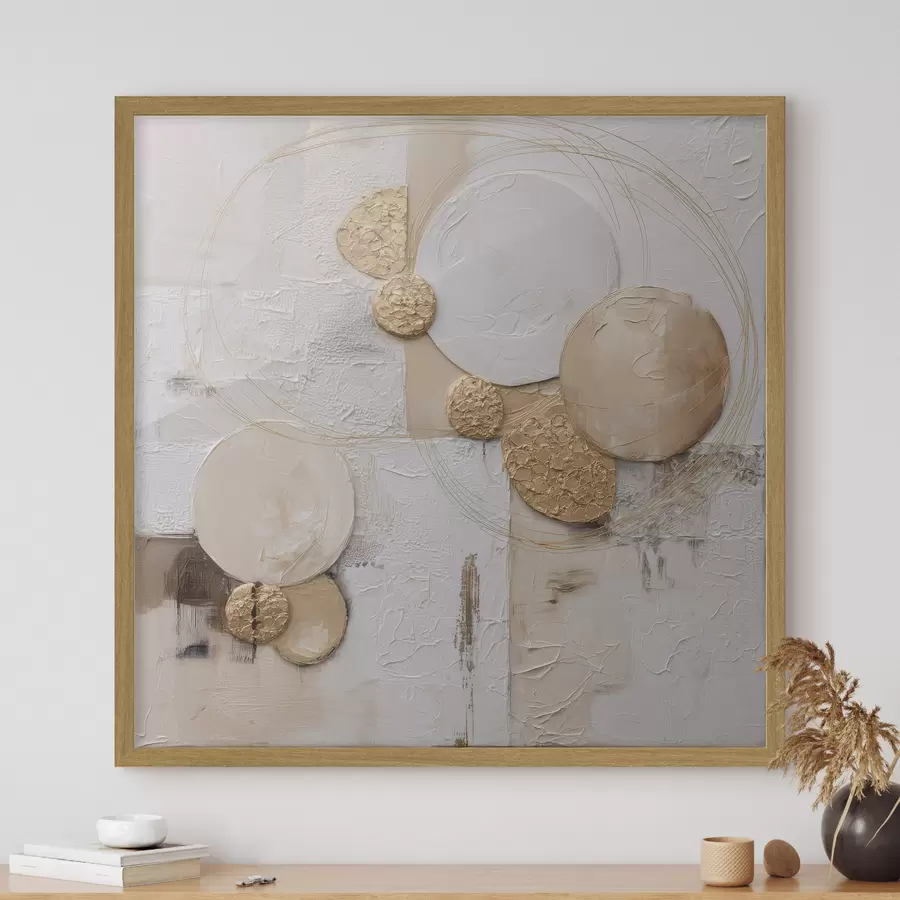 Fotobehang Abstractie in volumetrische schilderstijl f45852
