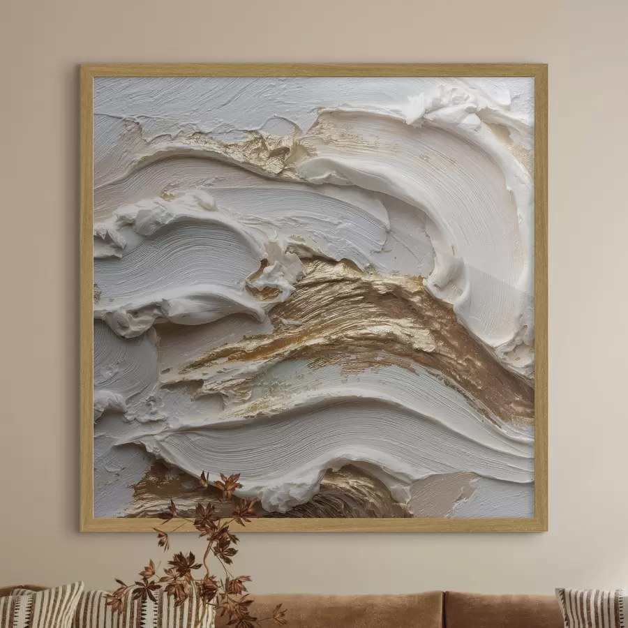 Fotobehang Golfvorm in volumetrische abstractiestijl f45853