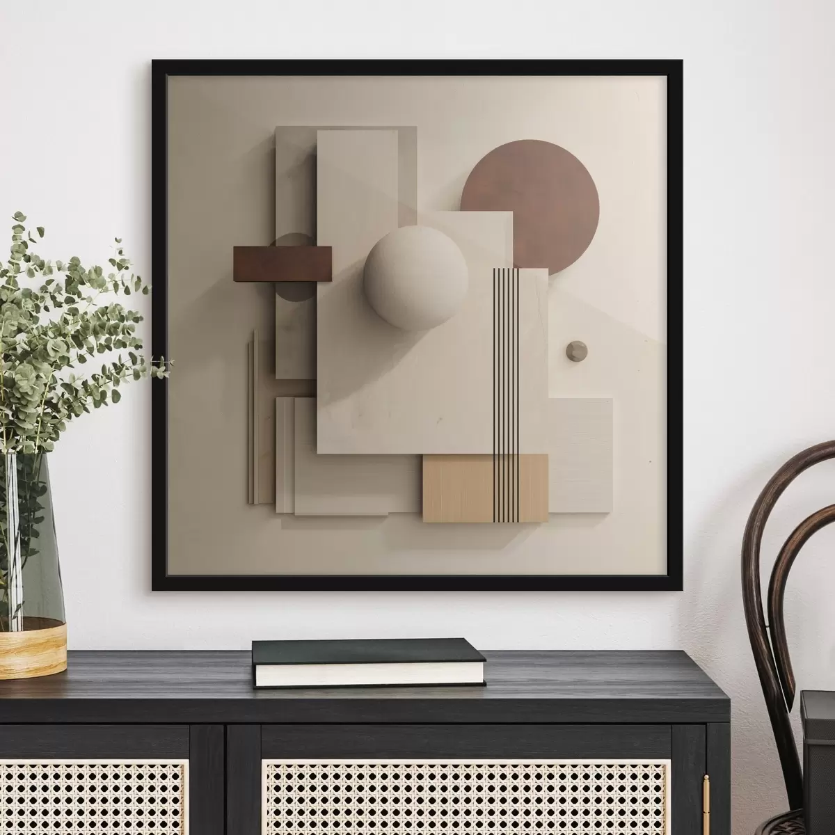 Poster Geometrie van rust in moderne minimalistische stijl f45856