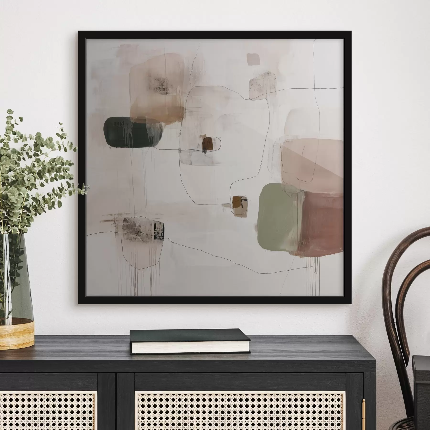 Fotobehang Abstract minimalisme in warme tinten f45860