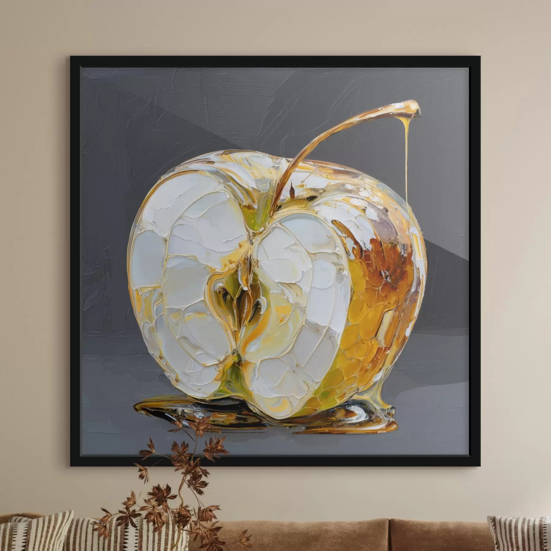 Fotobehang Zoete appel in schilderstijl f45861