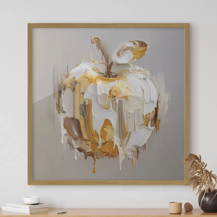 Fotobehang Appel met gesmolten verfeffect f45862