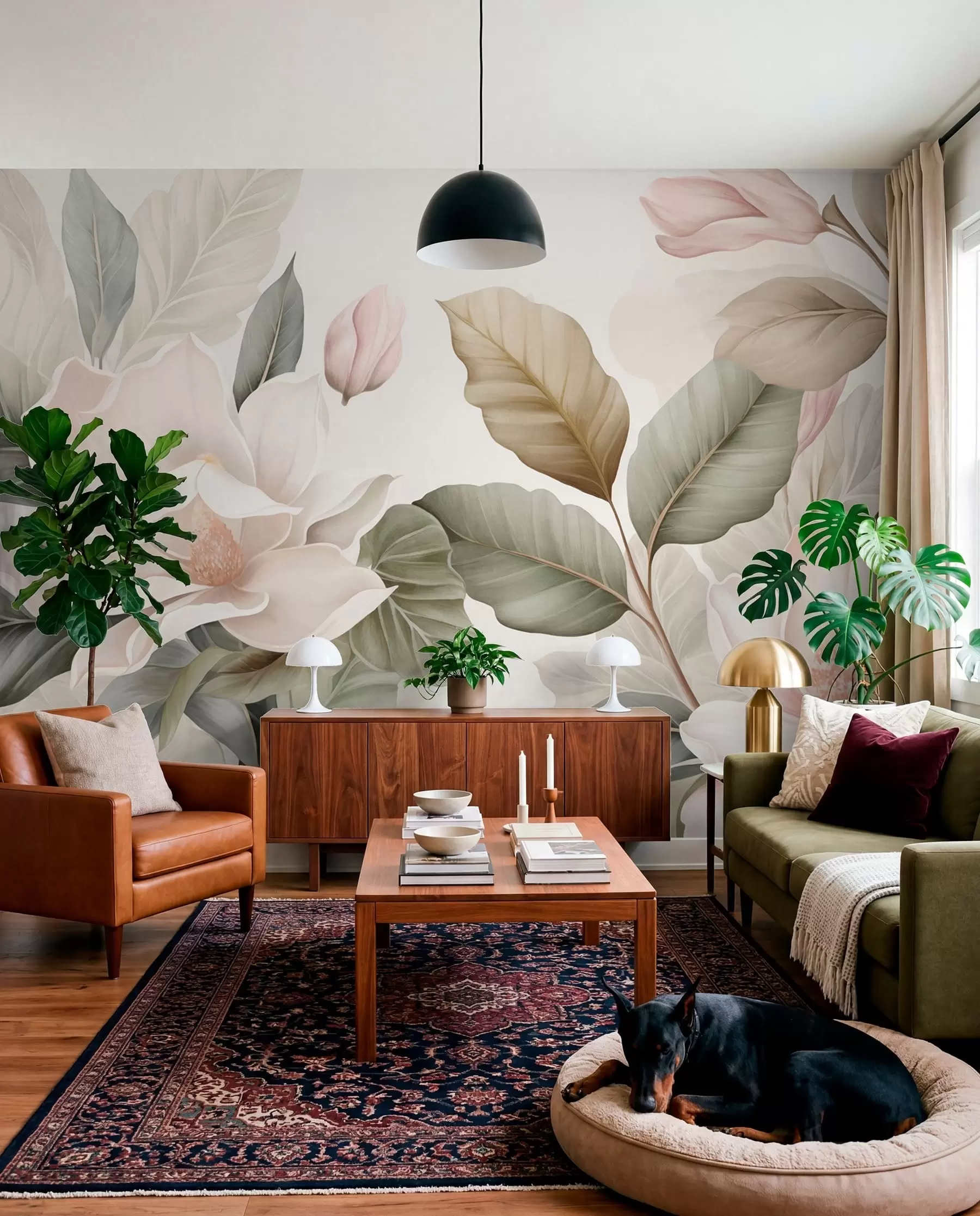 Fotobehang Magnolia in pastel w09427