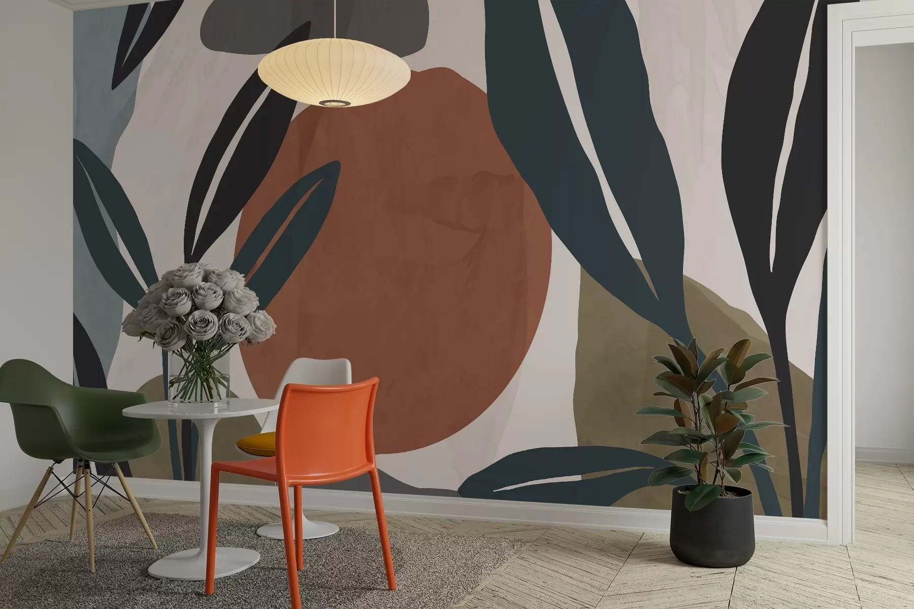 Fotobehang Abstracte botanica w04592