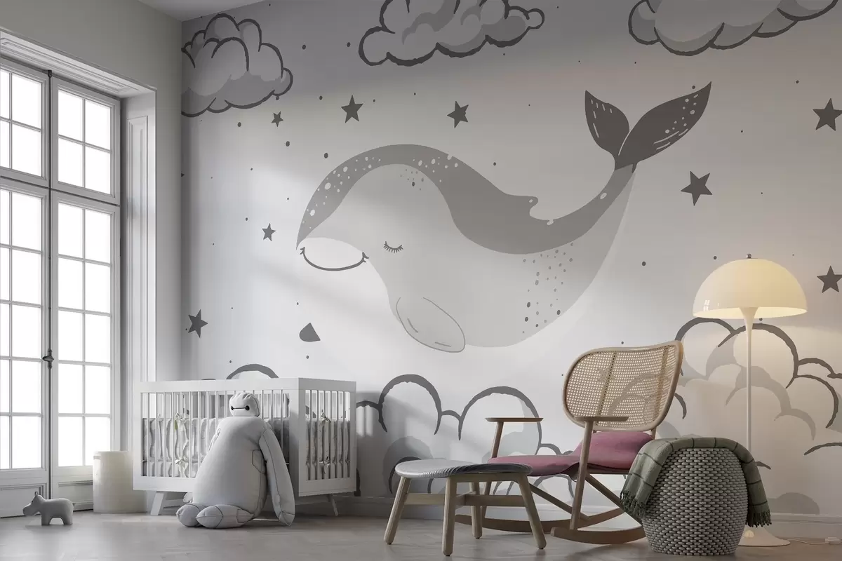 Fotobehang Dromende walvis w04638v1
