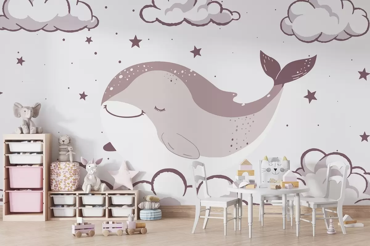 Fotobehang Dromende walvis w04638v2