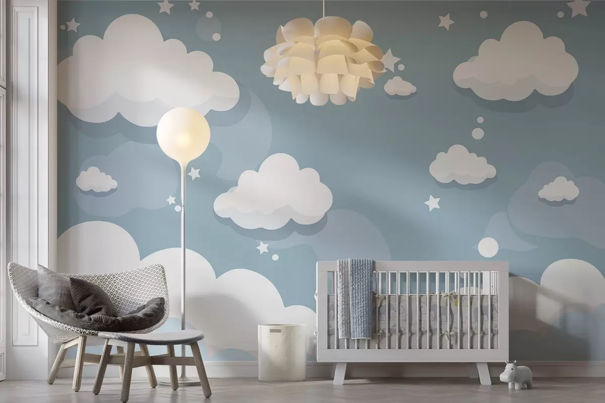 Fotobehang Dromerige wolken w04640