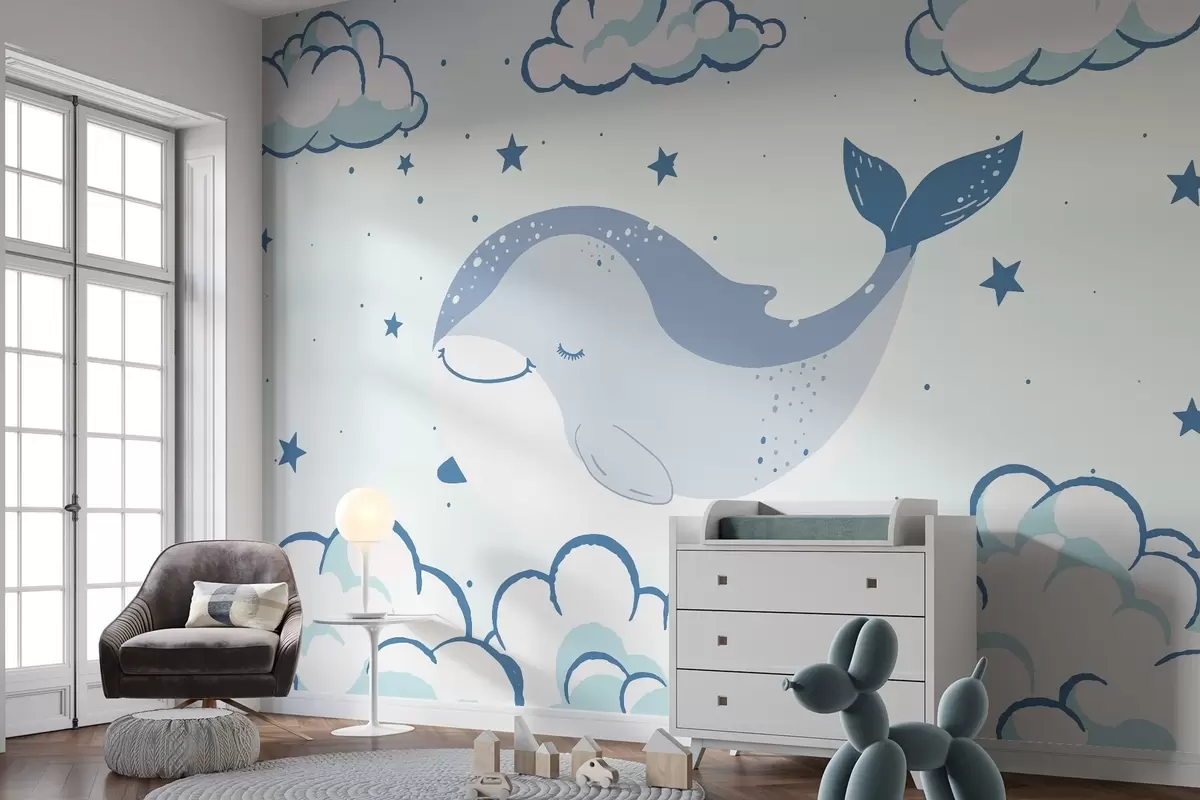 Fotobehang Dromende walvis w04638