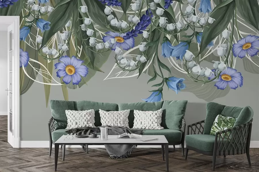 Fotobehang Hangende bloemen w04674