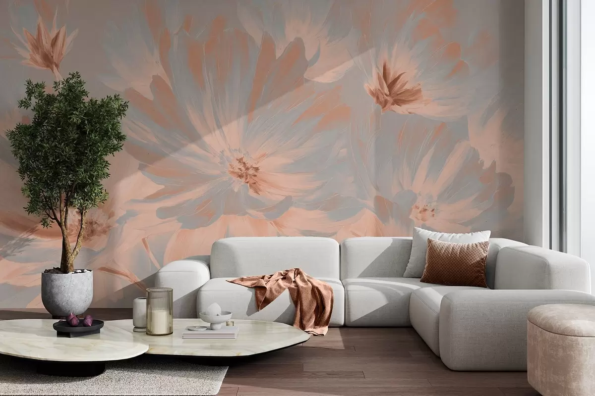 Fotobehang Abstracte bloemen w04670v1