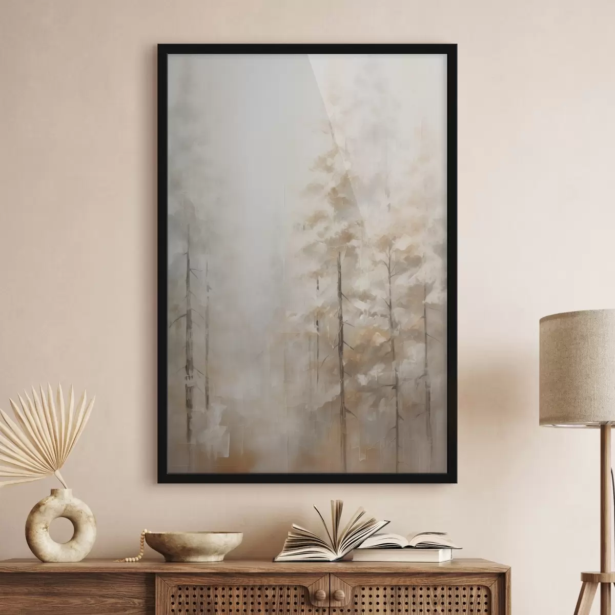 Poster Bomen in het bos imitatie van schilderij f46123