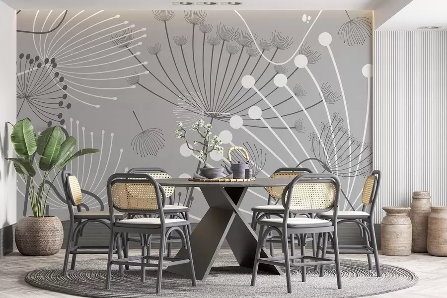 Fotobehang Abstracte bloemen w04702v3