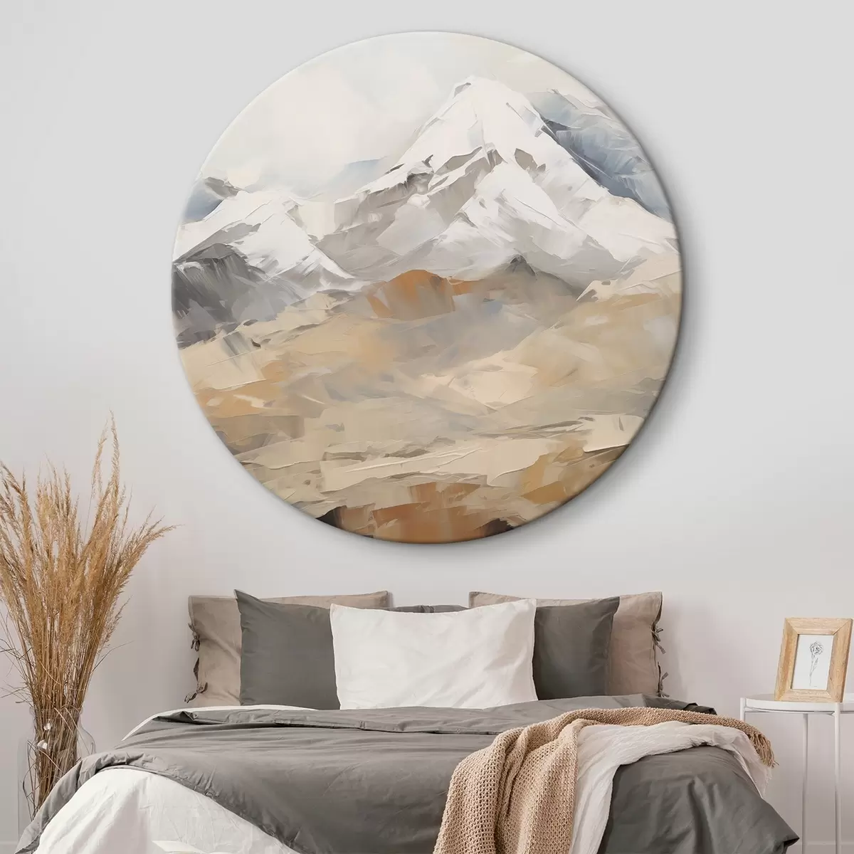 Ronde schilderijen Bergimitatie schilderij r46193