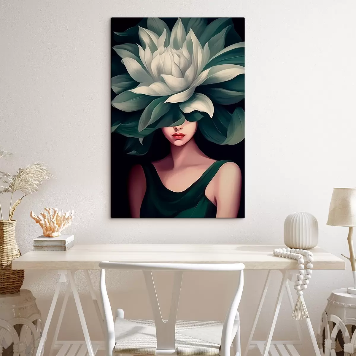  Schilderijen Meisje met een bloem s46207