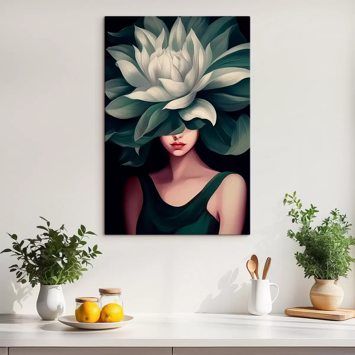  Schilderijen Meisje met een bloem s46207