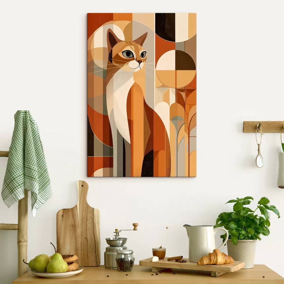  Schilderijen Geometrische kat s46208