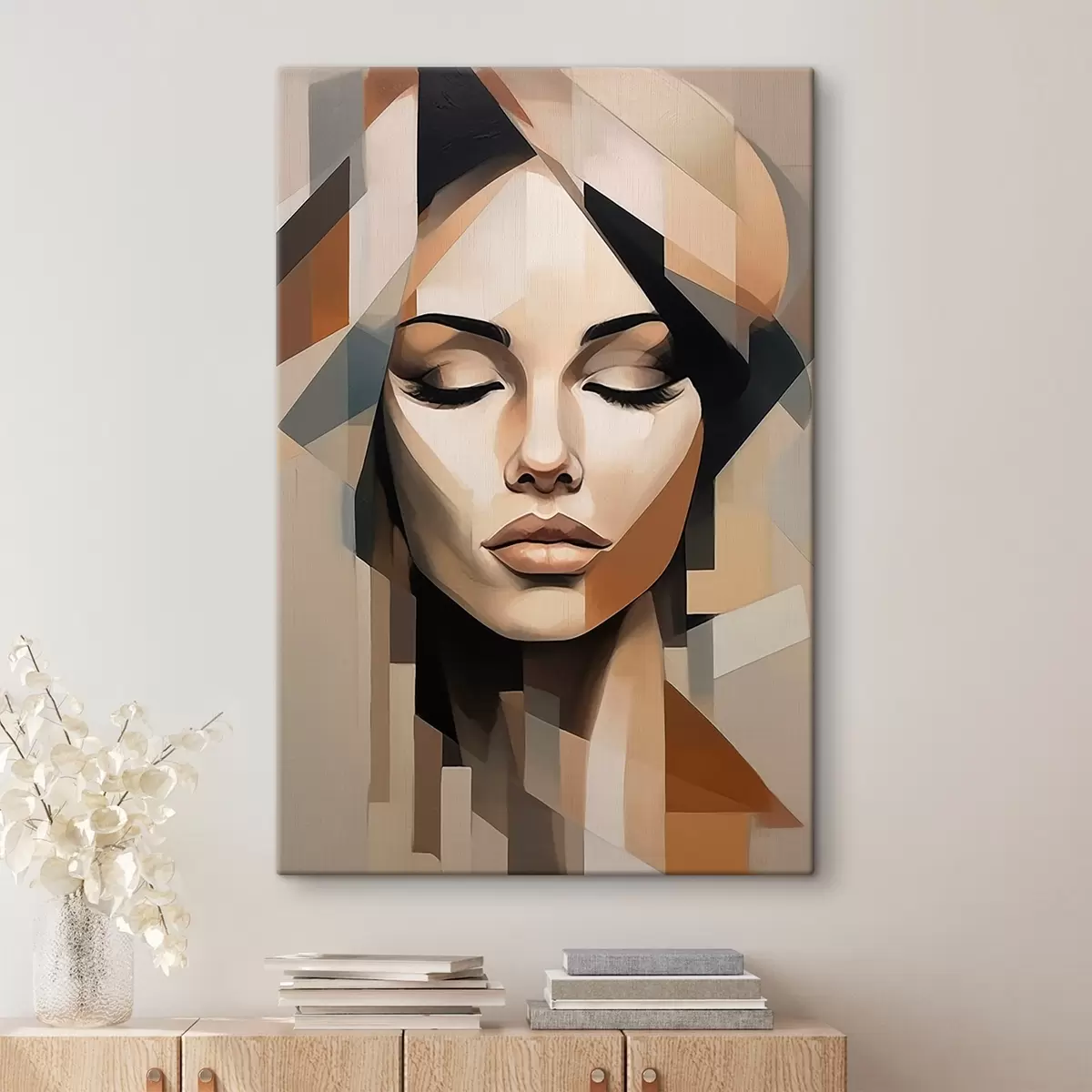  Schilderijen Geometrisch vrouwelijk portret s46220