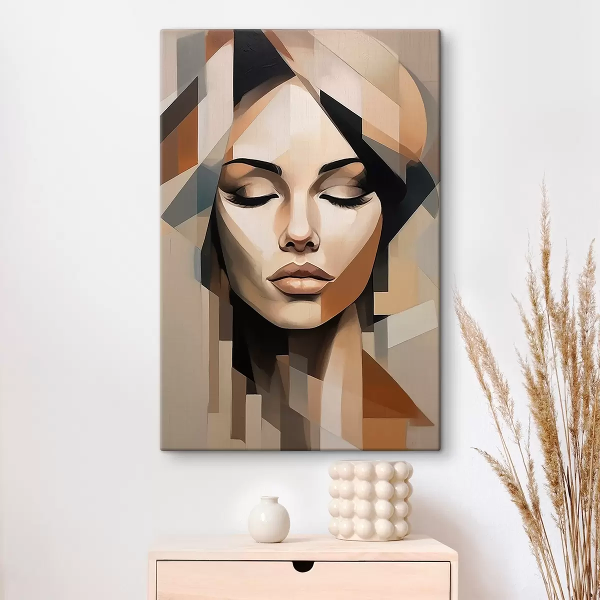  Schilderijen Geometrisch vrouwelijk portret s46220