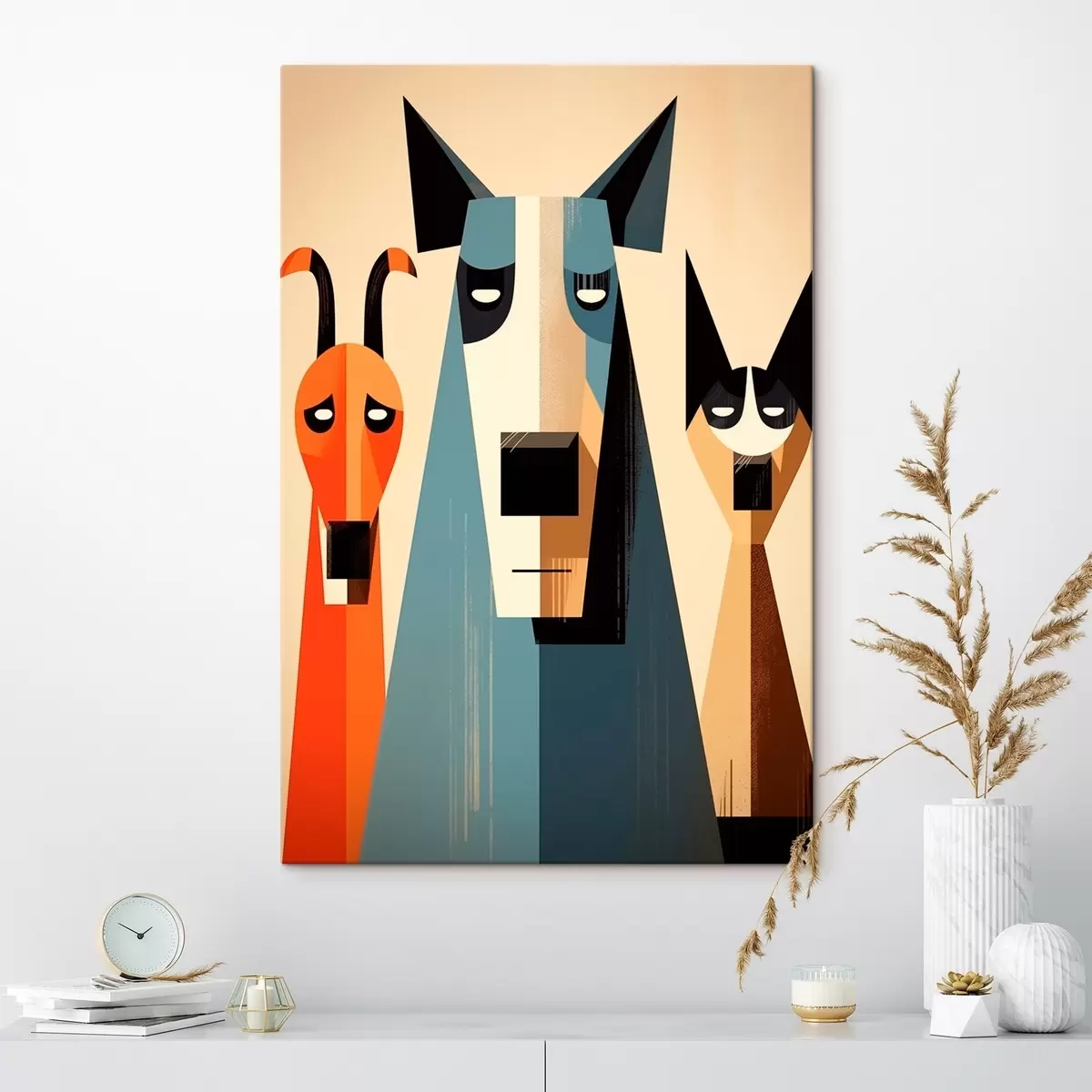  Schilderijen Abstract Honden s46235