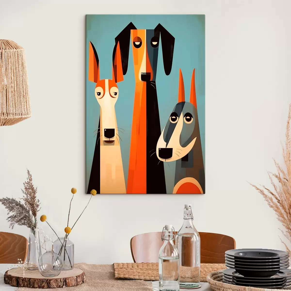  Schilderijen Abstract Honden s46236
