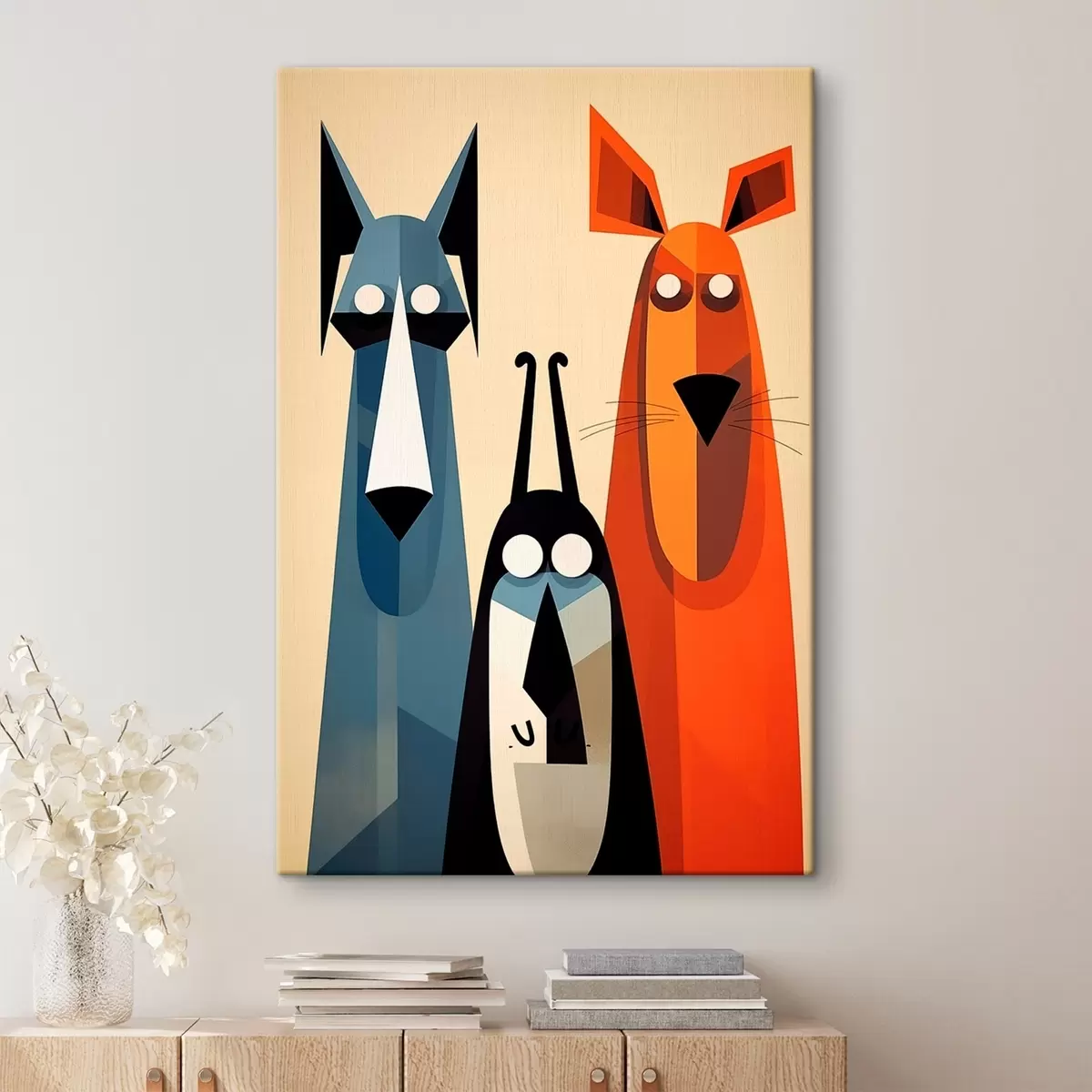  Schilderijen Abstract Honden s46237