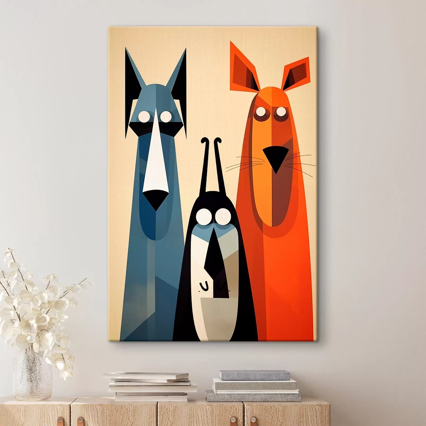  Schilderijen Abstract Honden s46237