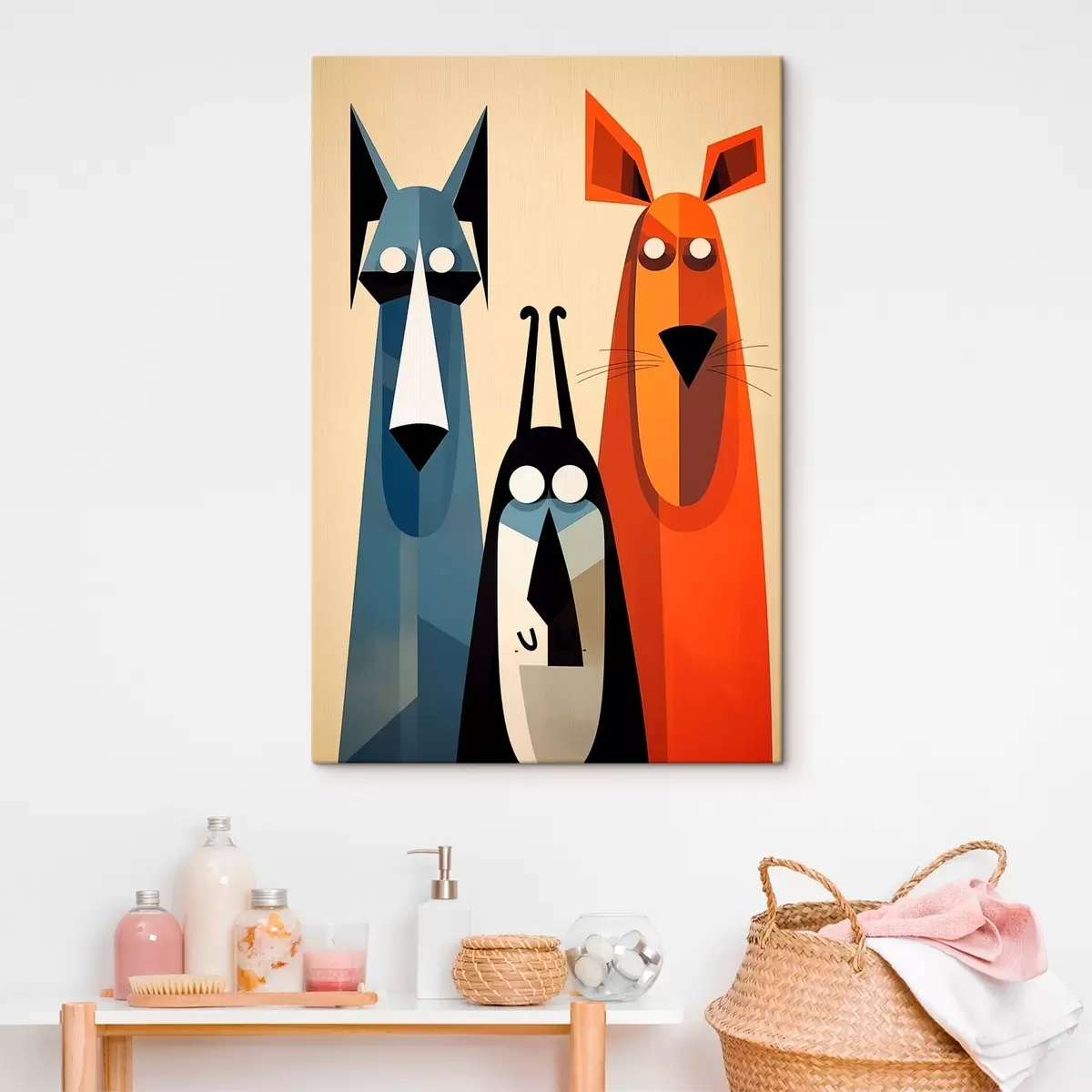  Schilderijen Abstract Honden s46237