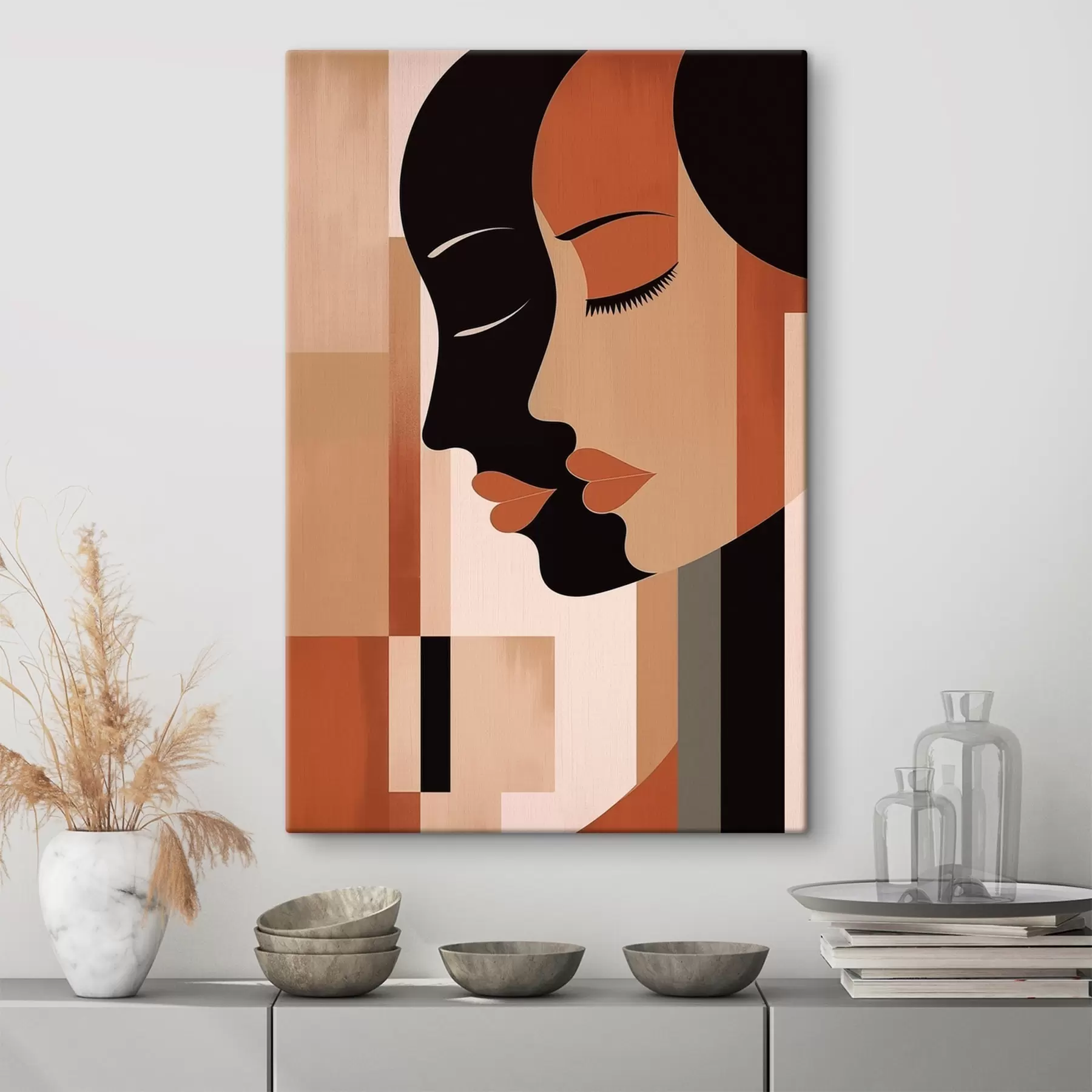  Schilderijen Abstracte gezichten s46241