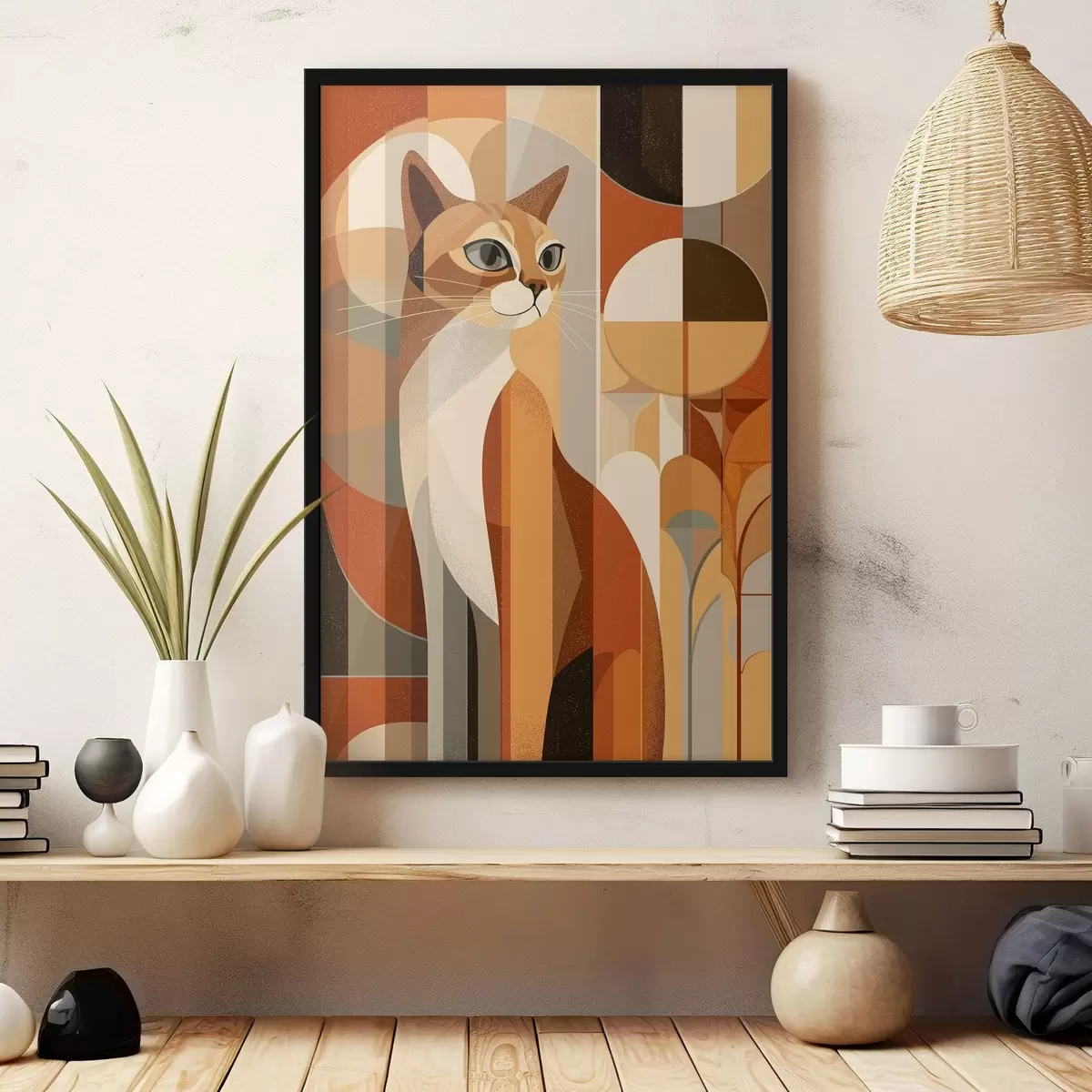 Poster Geometrische kat f46208