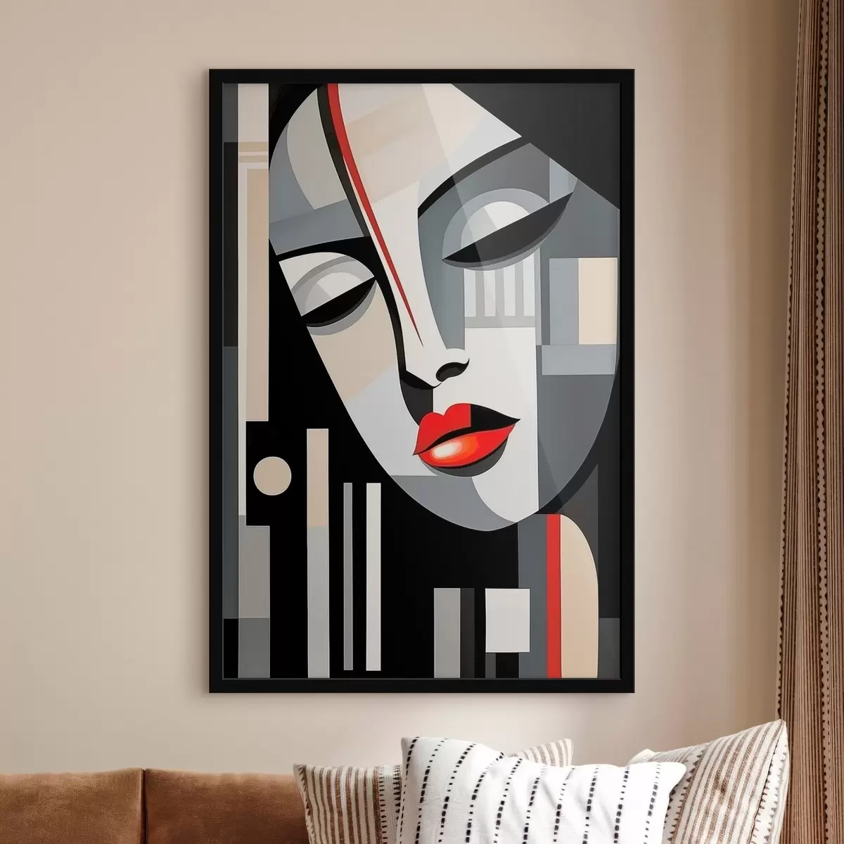 Poster Abstract gezicht f46213