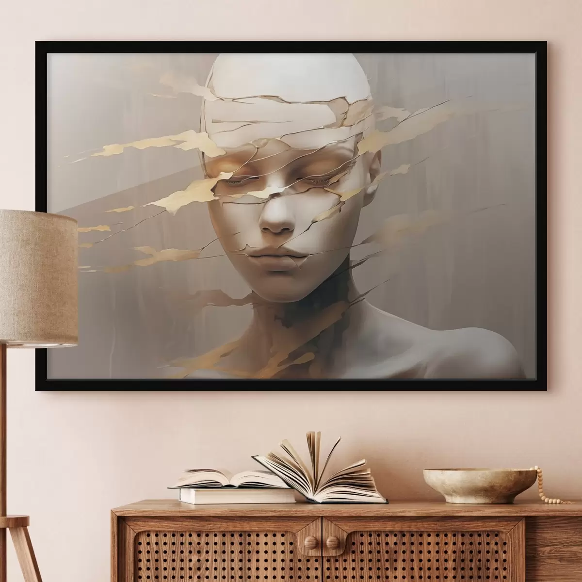 Poster Gebroken gezicht f46225