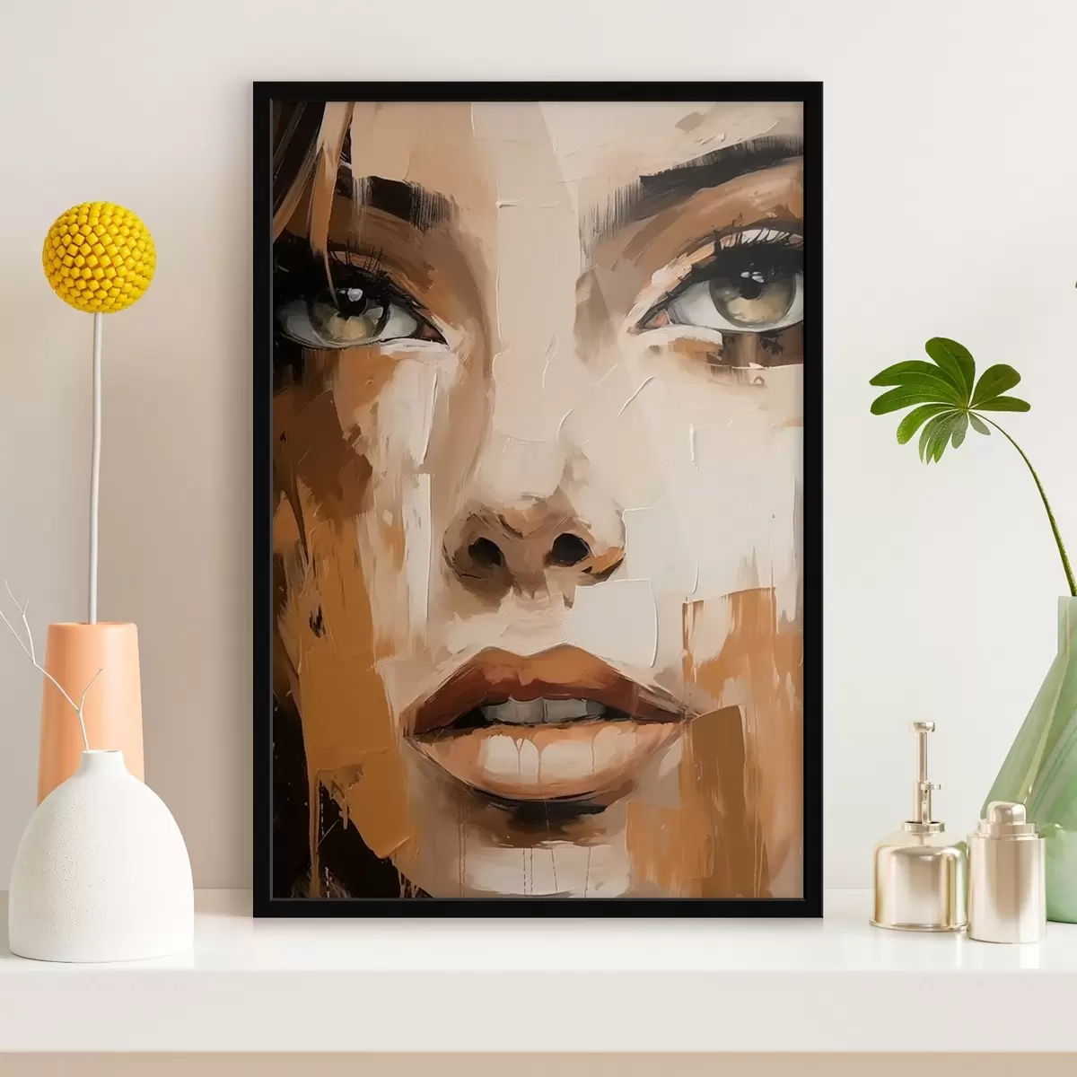 Poster Abstract vrouwenportret f46228