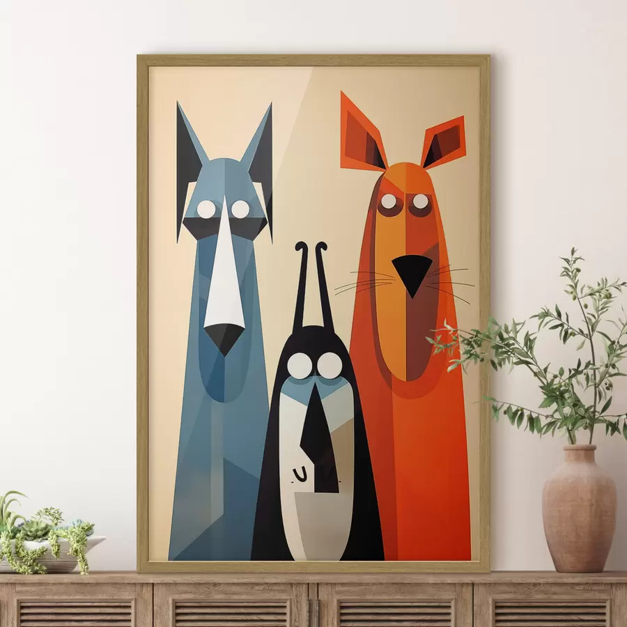 Fotobehang Abstract Honden f46237