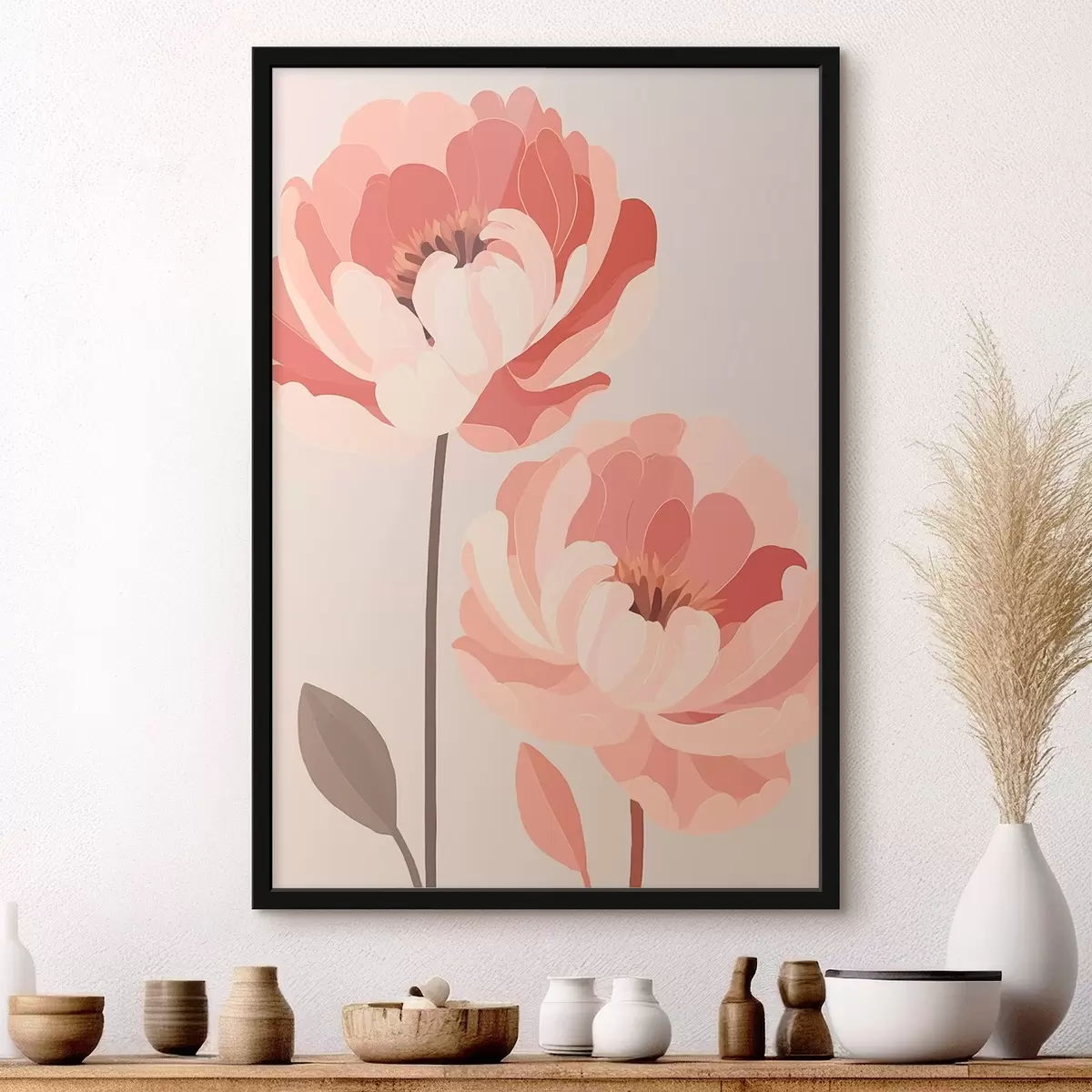 Poster Pioenrozen f46253