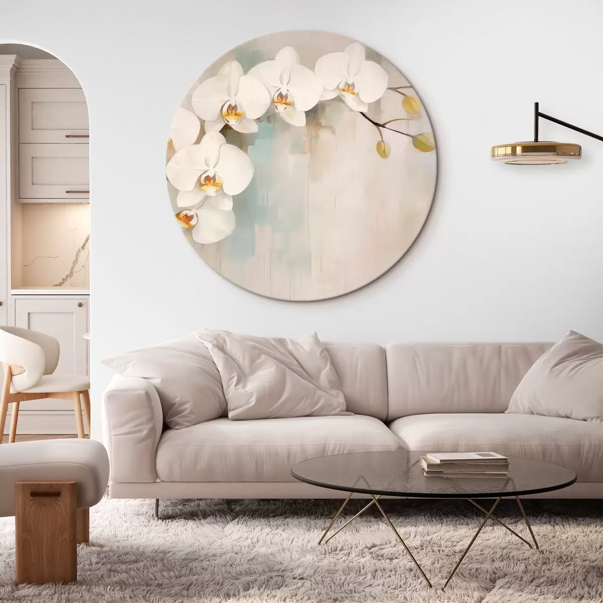 Ronde schilderijen Orchideeën r46233