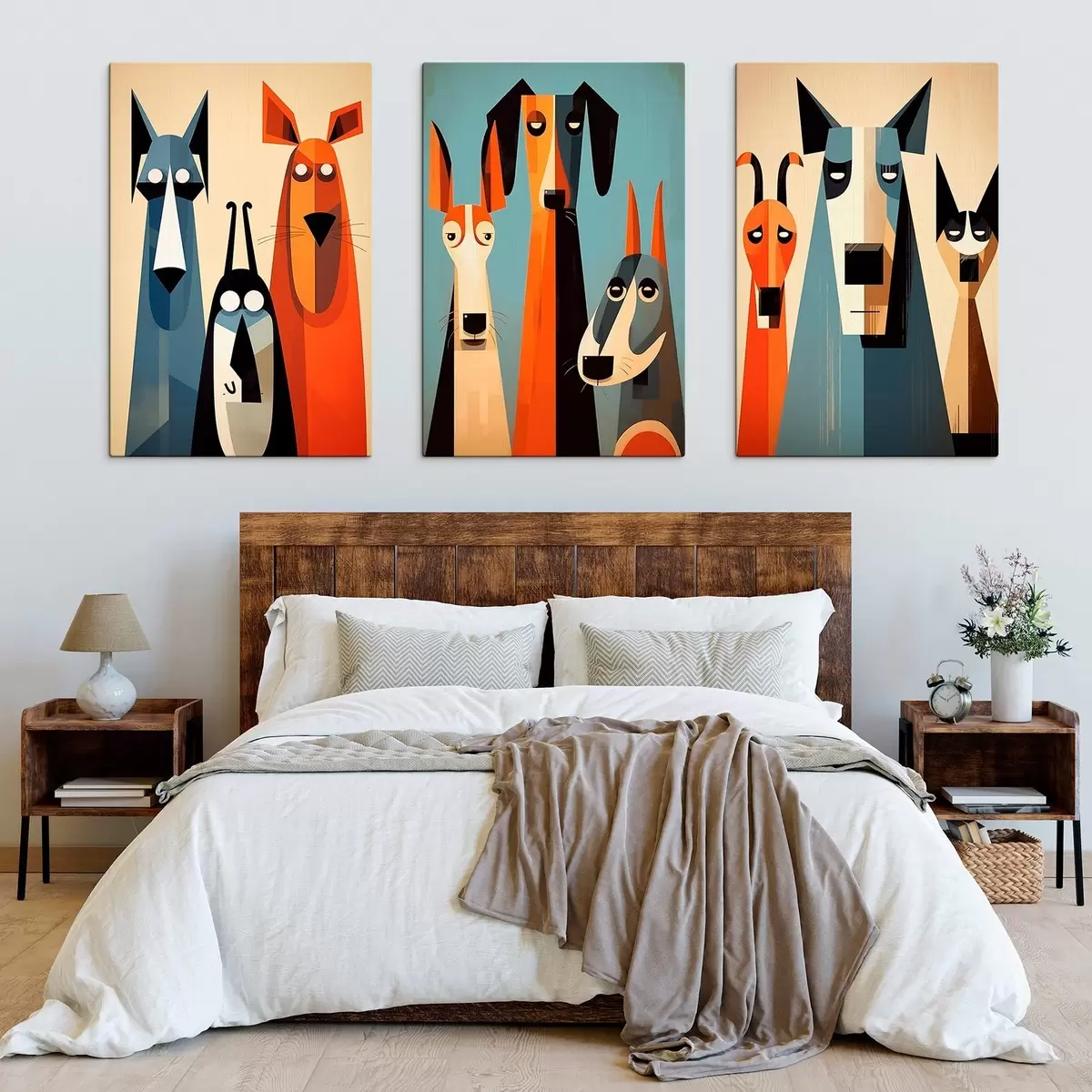  Schilderijen Abstracte honden m00845