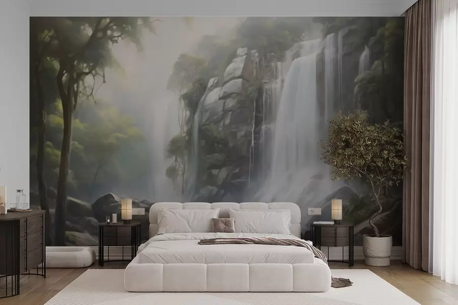 Fotobehang Waterval w04721