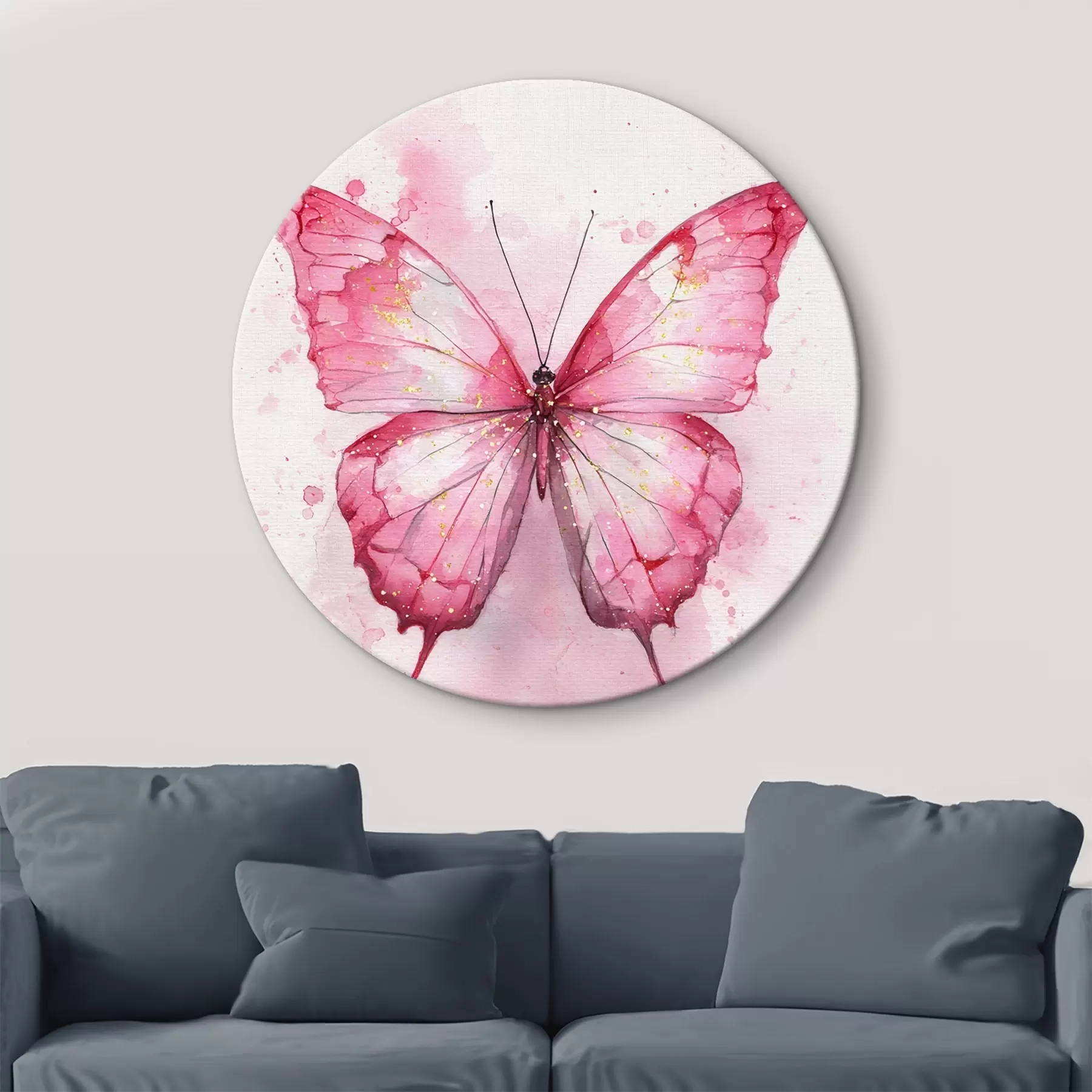  Schilderijen Delicate vlinder op een aquarelachtergrond r46077