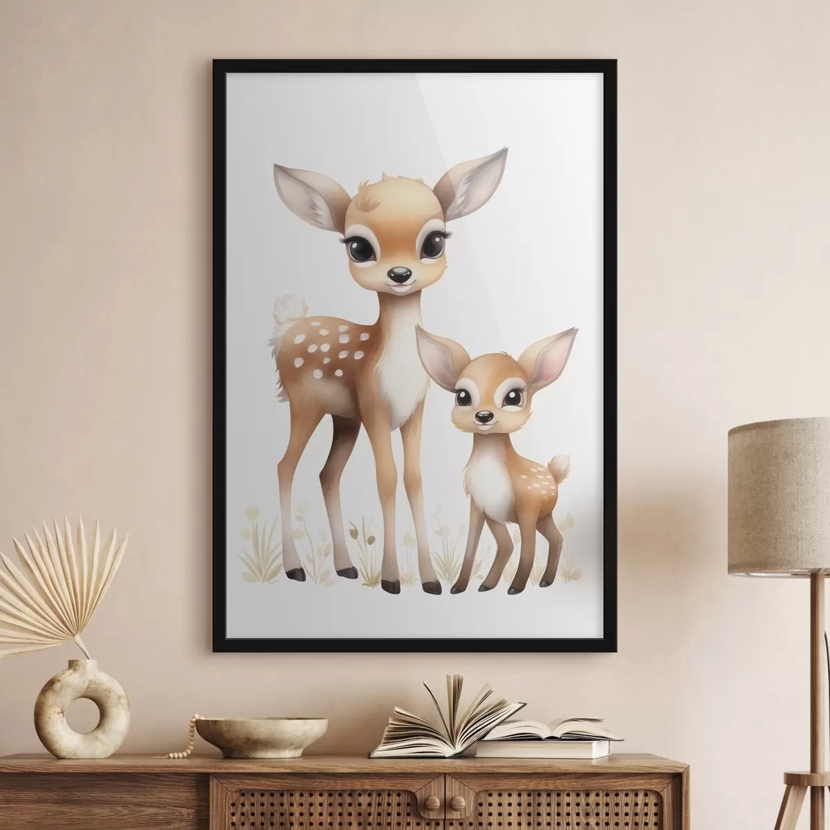 Poster Twee reekalfjes f46080