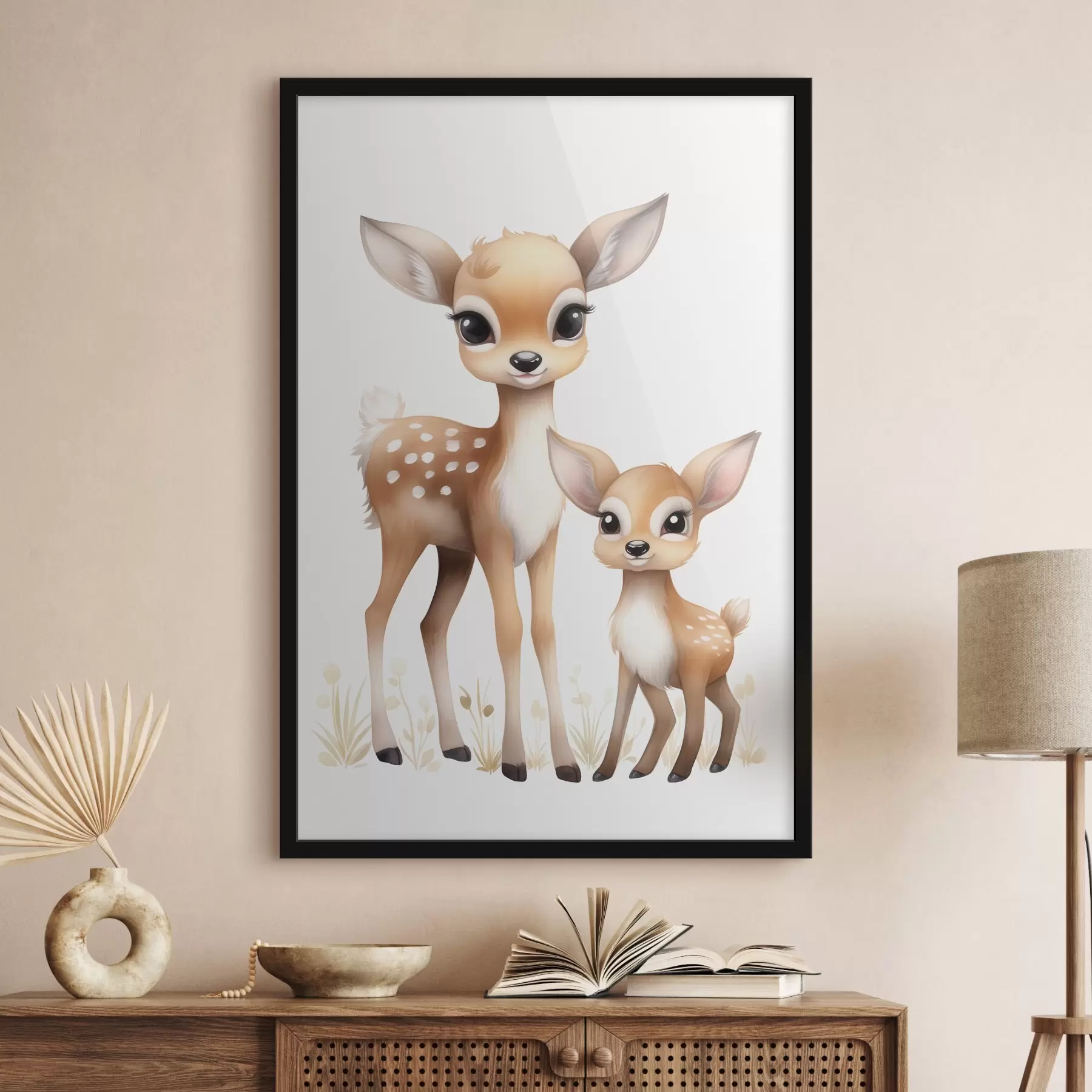 Fotobehang Twee reekalfjes f46080